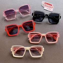 New Children Solid Square-frame Glasses Sunglasses UV400 Outdoor Girls Boys Fashion Protection Sunglasses Kids Sun Glasses
