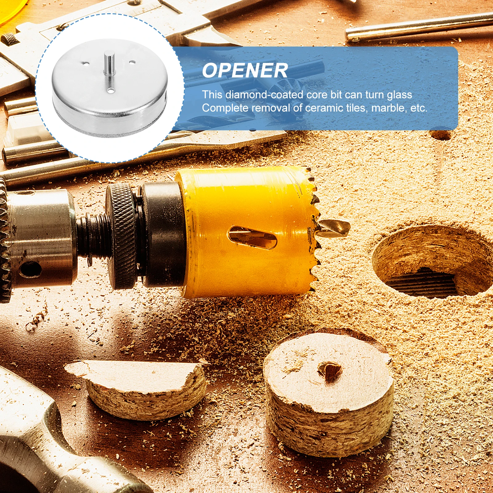 

1Pcs Alloy Diamond Hollow Core Drill Bit Efficient Marble Glass Hole Opener Accurate Circle Extraction Tool Diamond Drill Bit