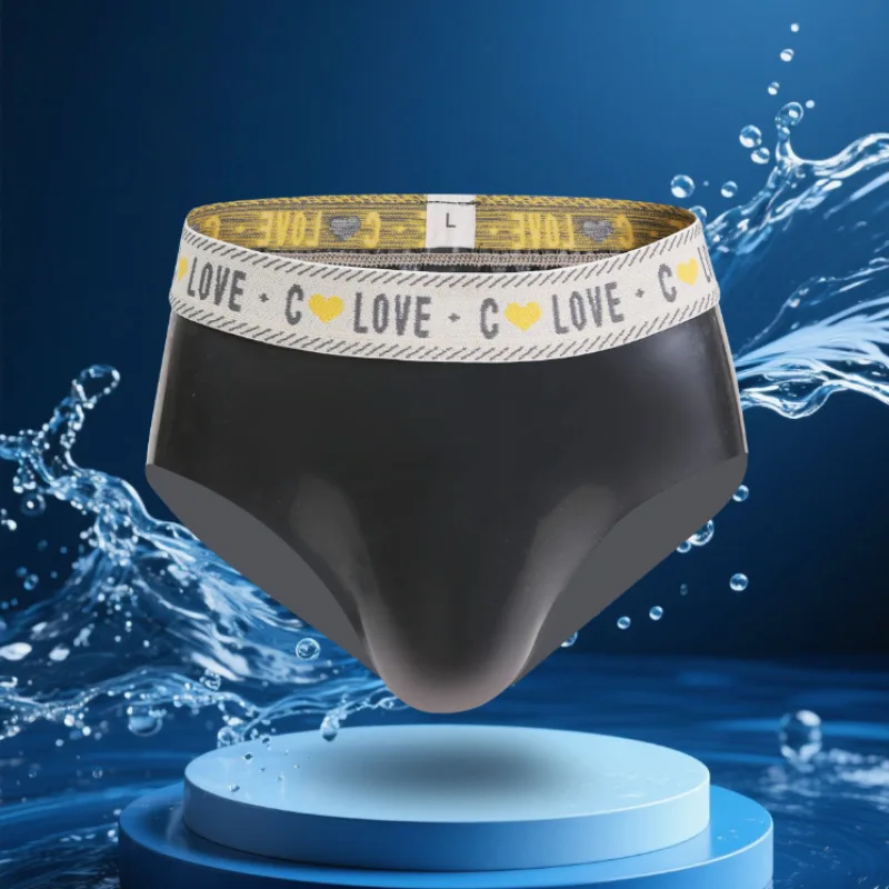 ラテックス中空レギンスセクシーメンズTバックパンティーラバーフェチブリーフ男性Gストリングプラス大きいサイズ下着クロッチスリットブリーフ