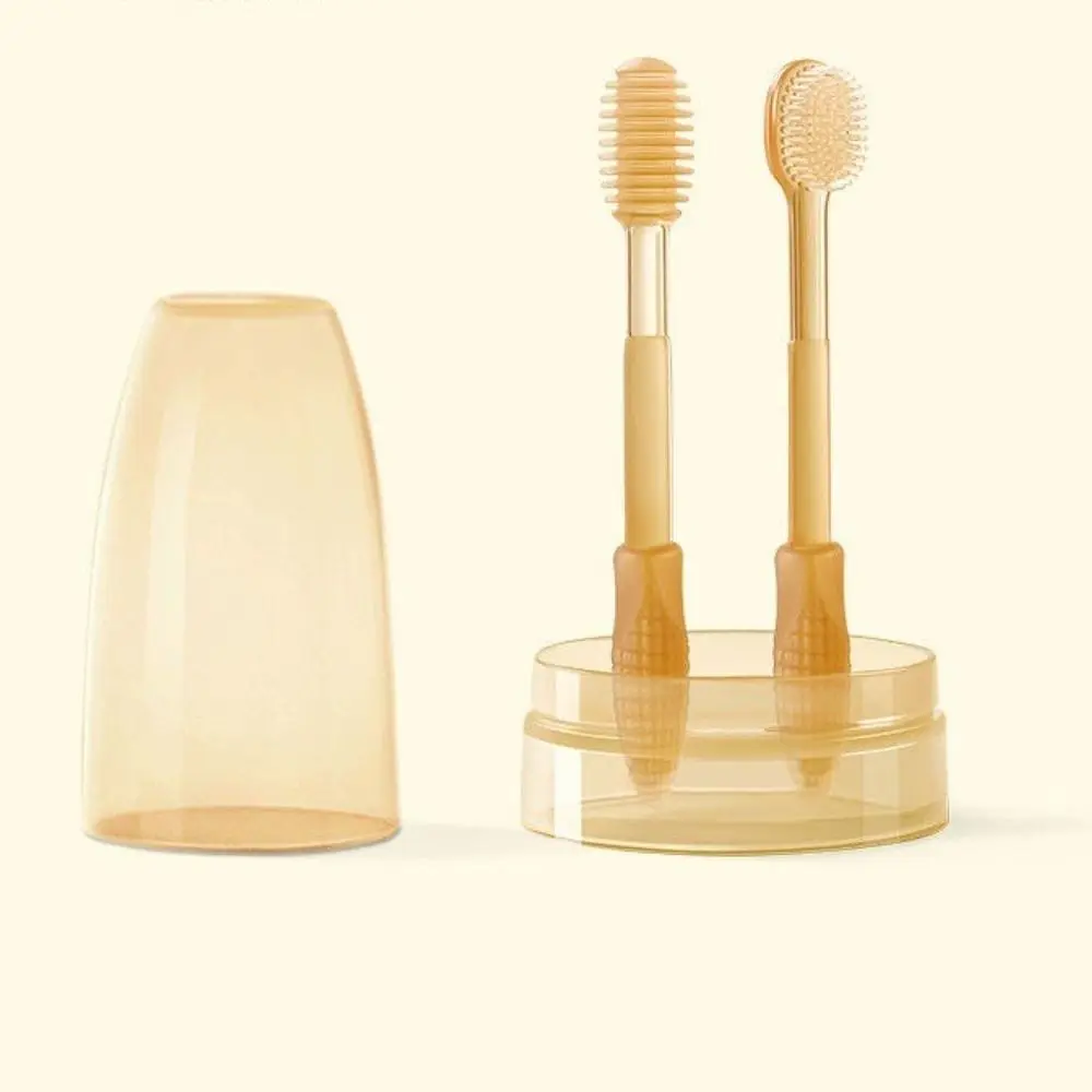 Soft Oral Care Toothbrush Rubber Cleaning Tools Oral Cleaning Brush BPA Free 0-18 Months Tongue Coating Brush Infant