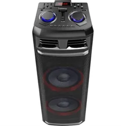 HS-TD1298 double 12 inch BT portable trolley speaker party speaker with  USB function Led lighting