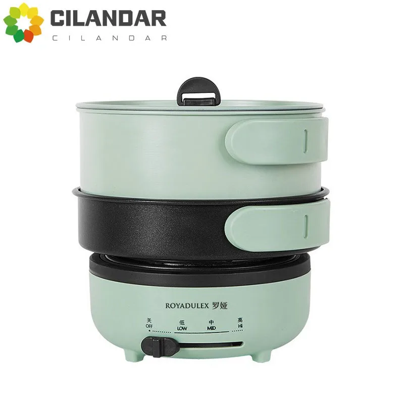 Portable folding electric pot with three levels of firepower and multifunctional 304 stainless steel electric hot pot