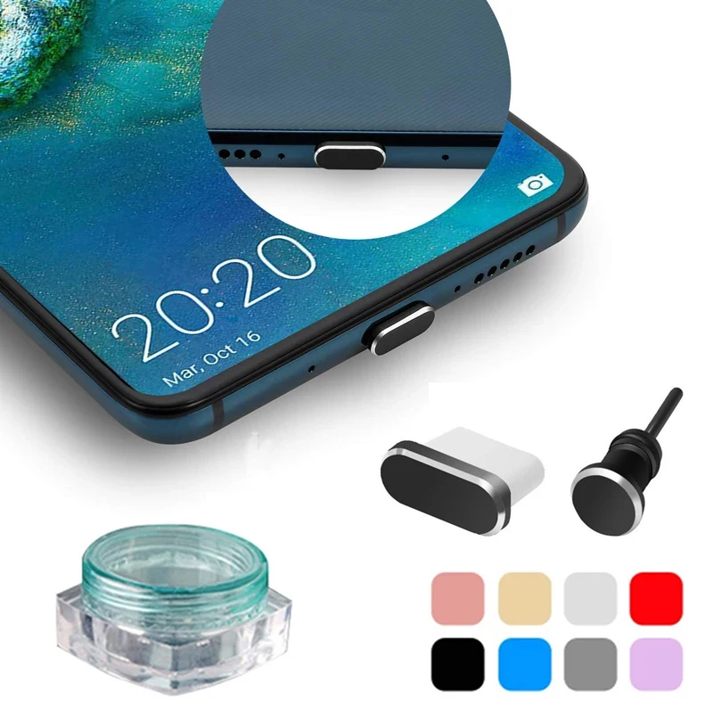 

Type C Plug Dust Plug 3.5mm Earphone Jack Sim Card USB Type-C Anti Dust Plug For Samsung S24 Huawei Honor Xiaomi Redmi Oneplus