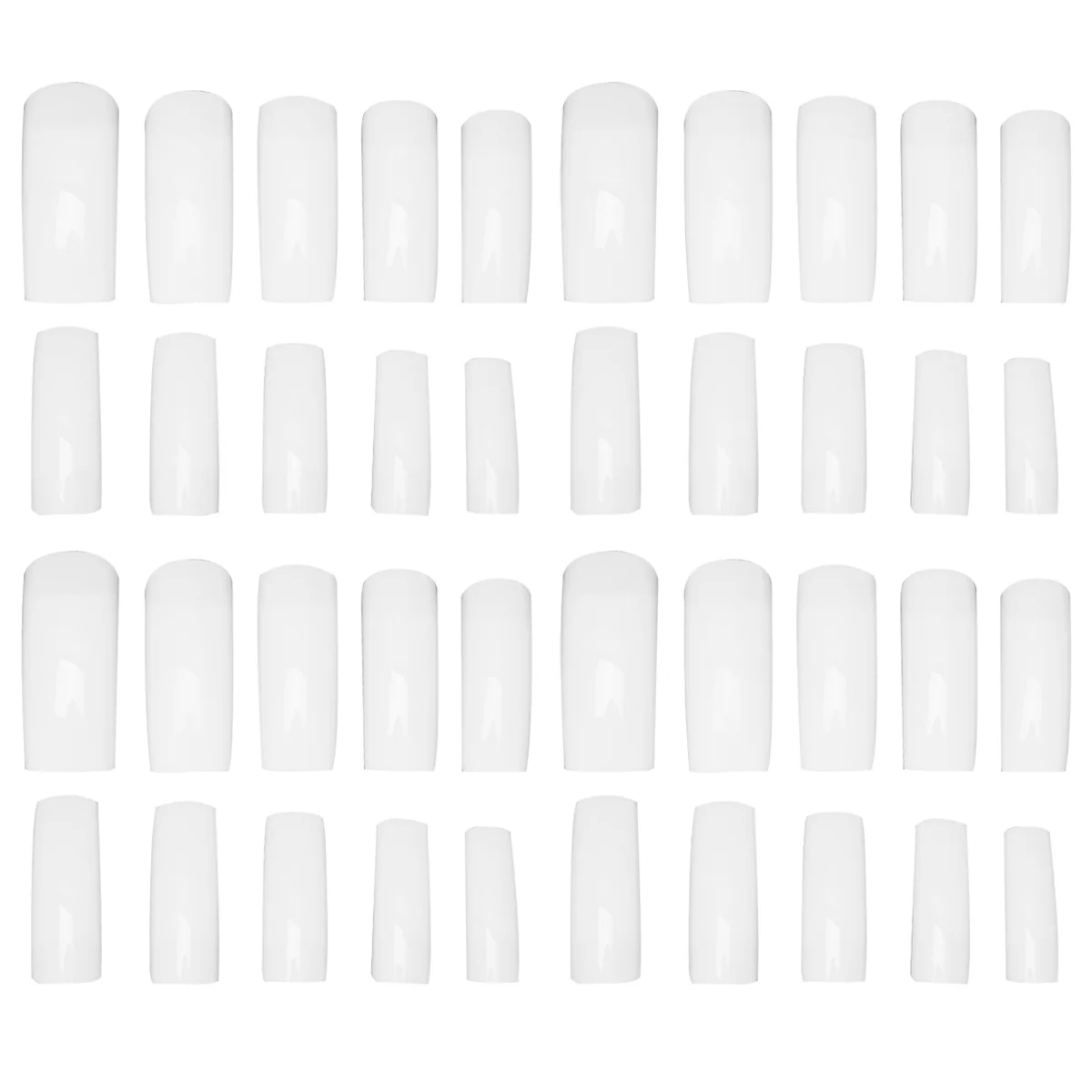 500 szt. Tipsów do paznokci Białe Półkryjące Sztuczne Paznokcie Idealnie Pasujące do Wszystkich Paznokci Naklejki do Manicure Tipsy do Paznokci Naklejki do Manicure