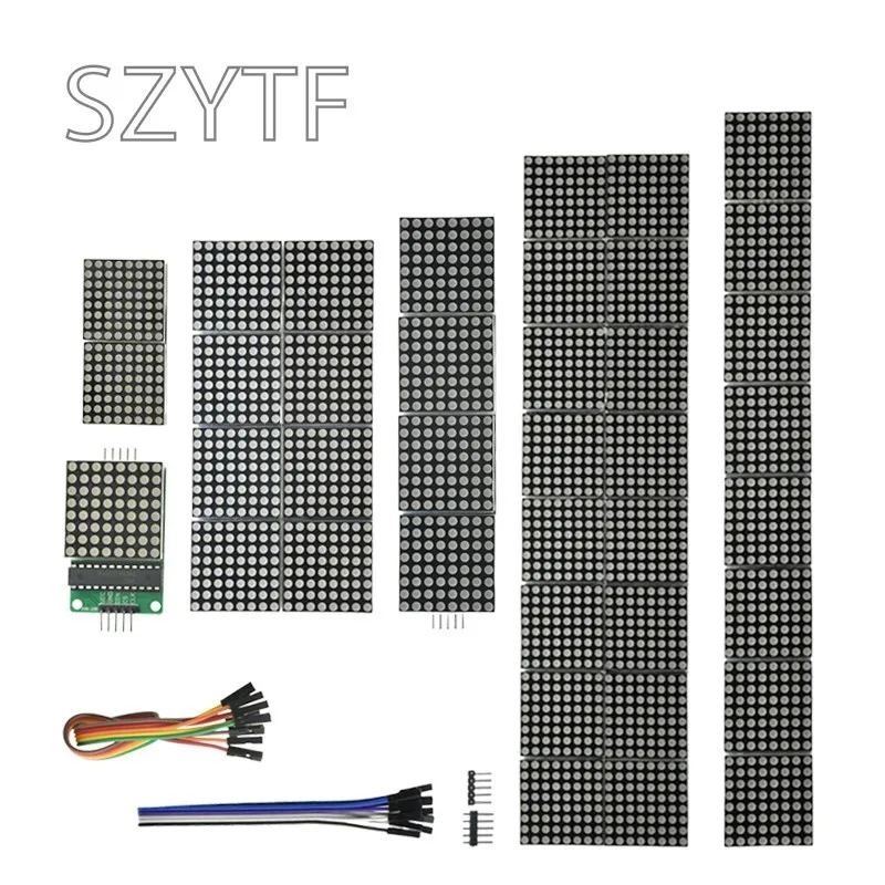 1 / 2 / 4 / 8-bit MAX7219 60×60 Dot Matrix Module Microcontroller LED Display Module For DIY KIT With Cable