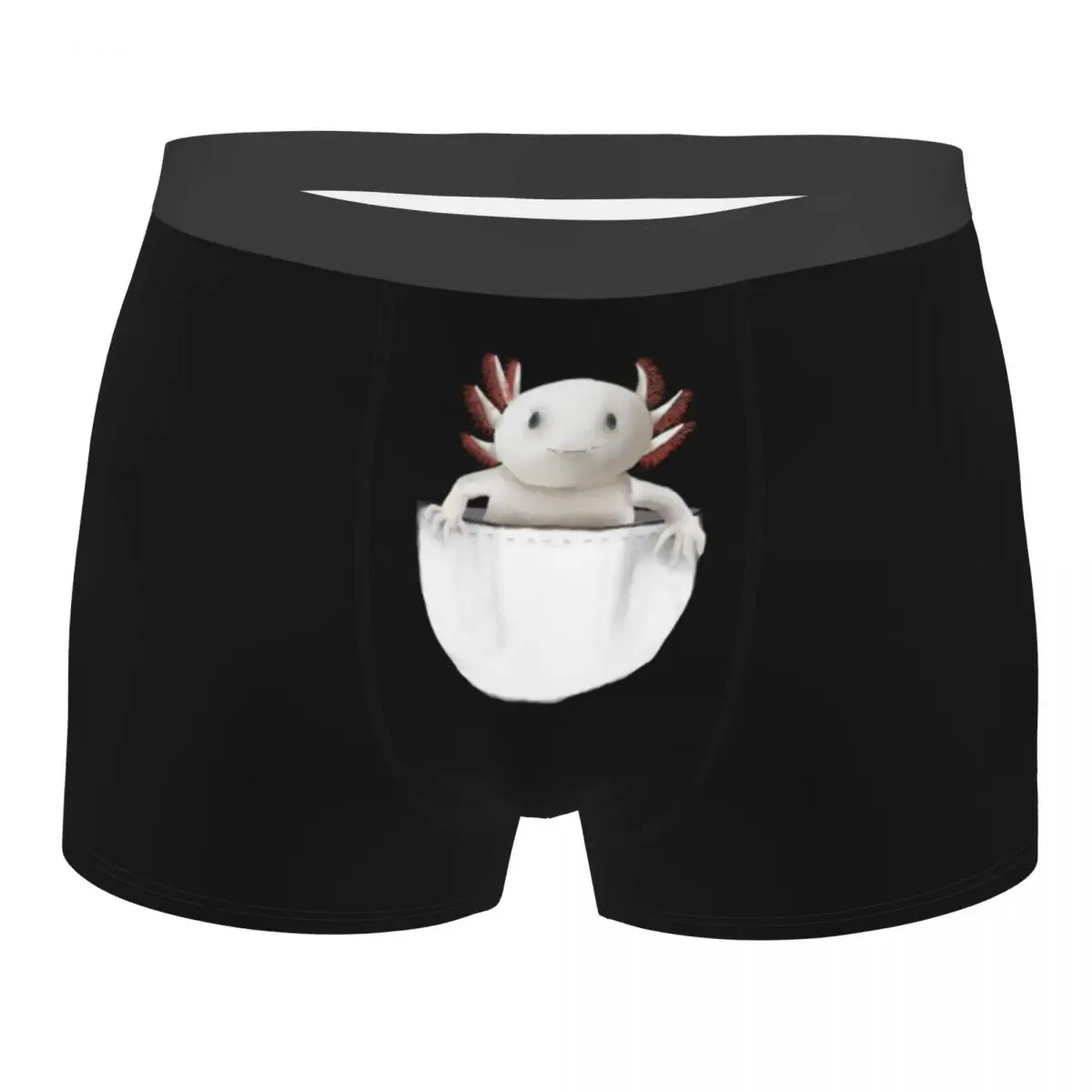 

Мужское крутое аксолотль на заказ, забавное мужское нижнее белье, трусы-боксеры для любителей аксолотля, мягкие шорты, трусы, трусы