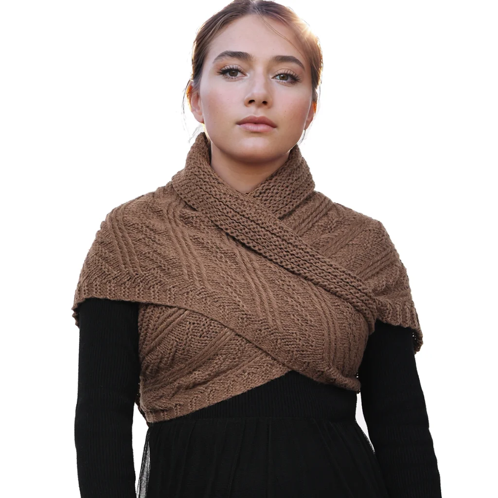 Pirate Scarf for Women Vintage Highlands Shawl Cowl Wrap Knit Shoulder Warmer Triangle Sweater Wrap Scarf