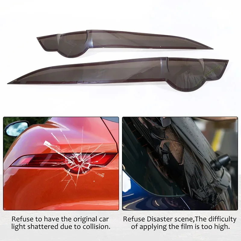 

For Jaguar F-TYPE 2013-2020 ABS Blackened Car Tail Light Black Shell Tail Light Trim Cover Sticker Car Accessories