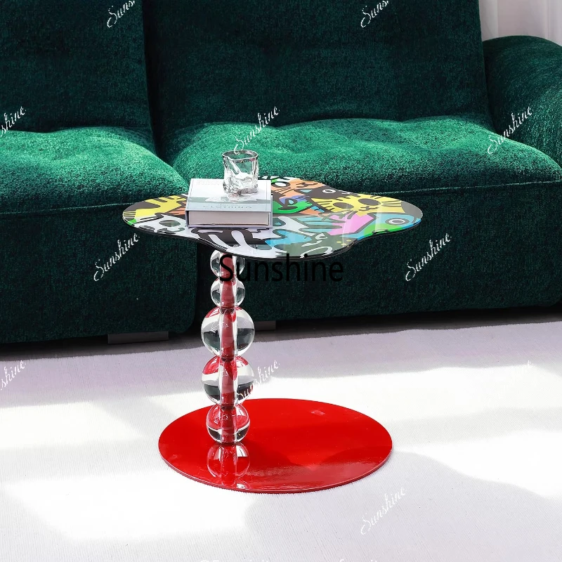 

Next to the sofa, creative living room, balcony, high-end artistic sense, small side table