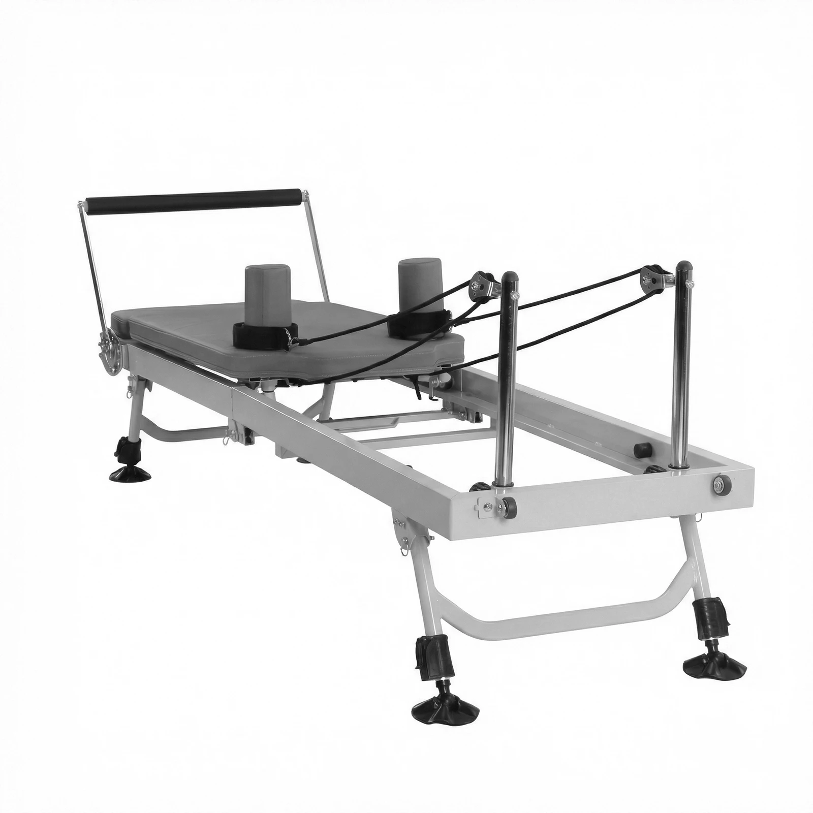 78 In Portable Pilates Machine with Springs Resistance Fitness Folding Pilates Reformer 300 LBS Capacity Suitable for All Levels view 6