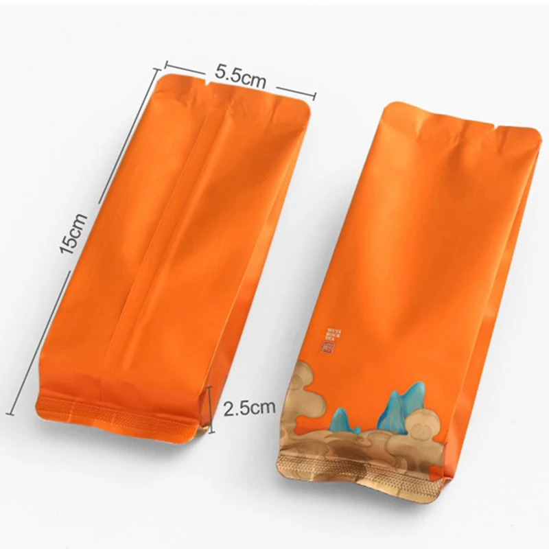 StoBag 50pcs Color Long Aluminum Foil Packaging Bag Small Plastic Sealing for Coffee Tea Powder Storage Pouches Portable Pocket