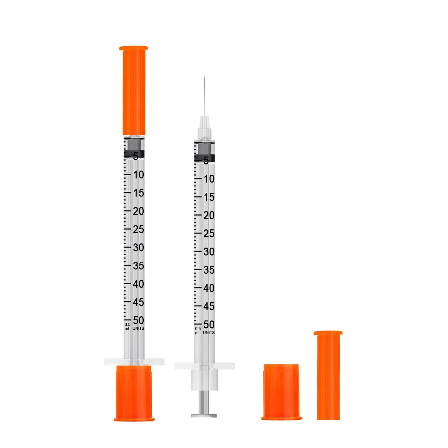 Immagine 7: Siringa per insulina da 0,5 ml, siringa da laboratorio confezionata singolarmente, 14 pezzi