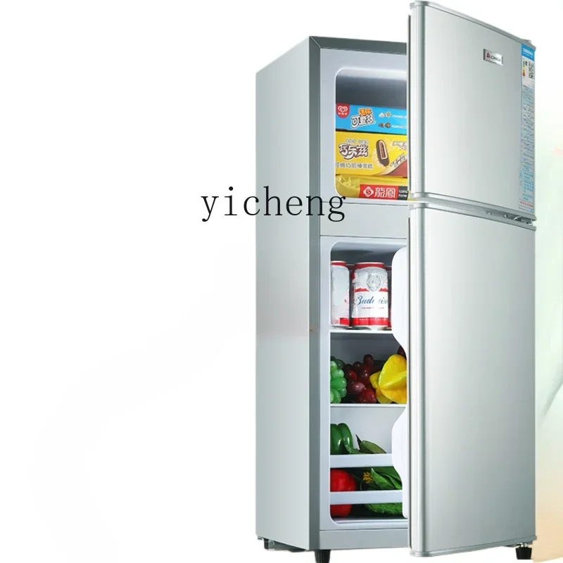 

Tqh Mini Refrigerator Small Household Mini Dormitory Rental Room Single Two-Person Double Door Refrigerator