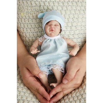 9 inch reborn baby doll wee patience rooted blonde hair popular cute girl doll soft hug body high quality handmade doll