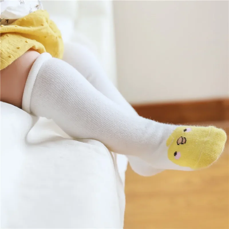 Baby Fall  Winter Socks Roll Hem Baby Over Knee Socks Non-slip Toddler Sock Long Stockings