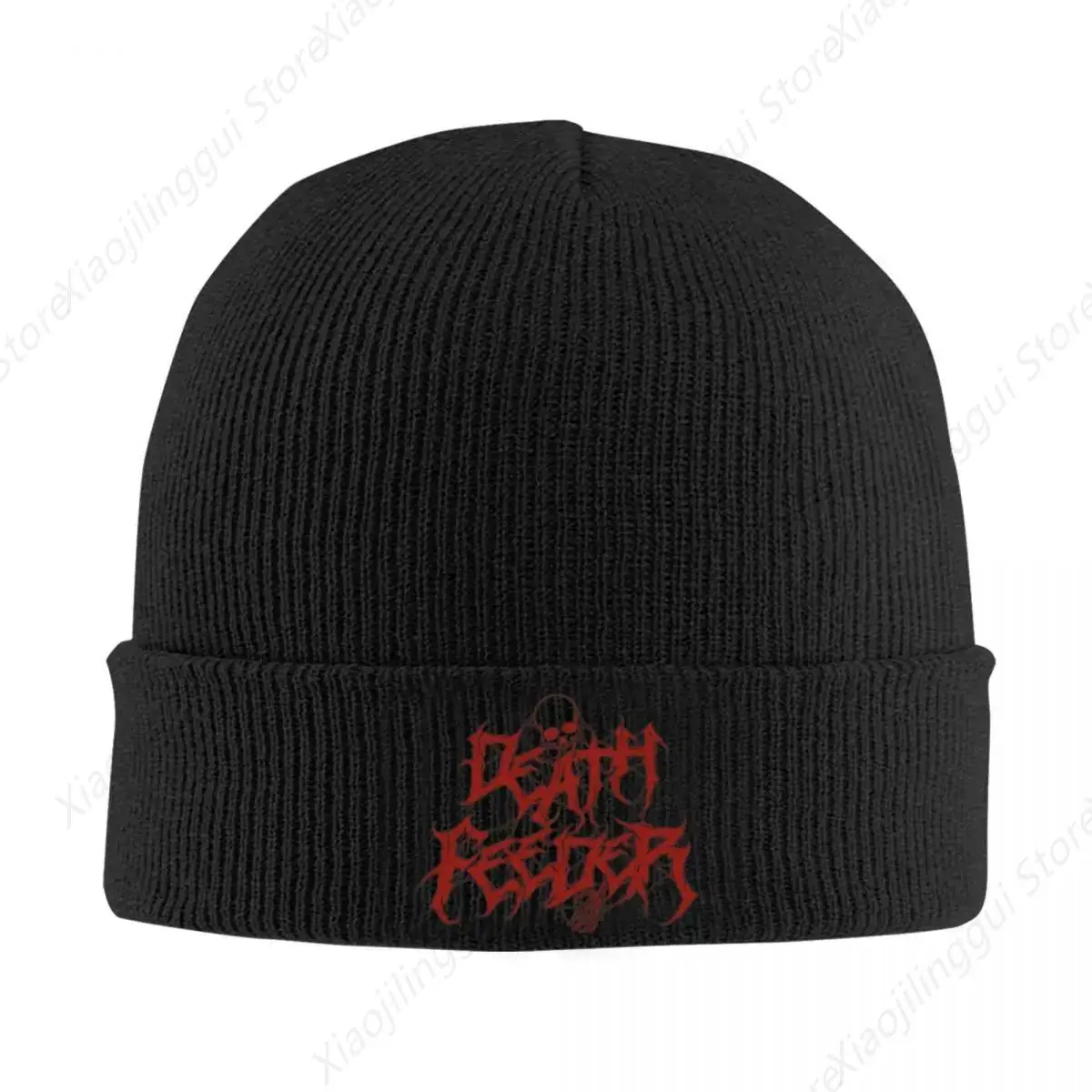 Death Feeder Heavy Metal Band Music Knitted Caps Women's Men's Skullies Beanies Autumn Winter Hats Warm Caps