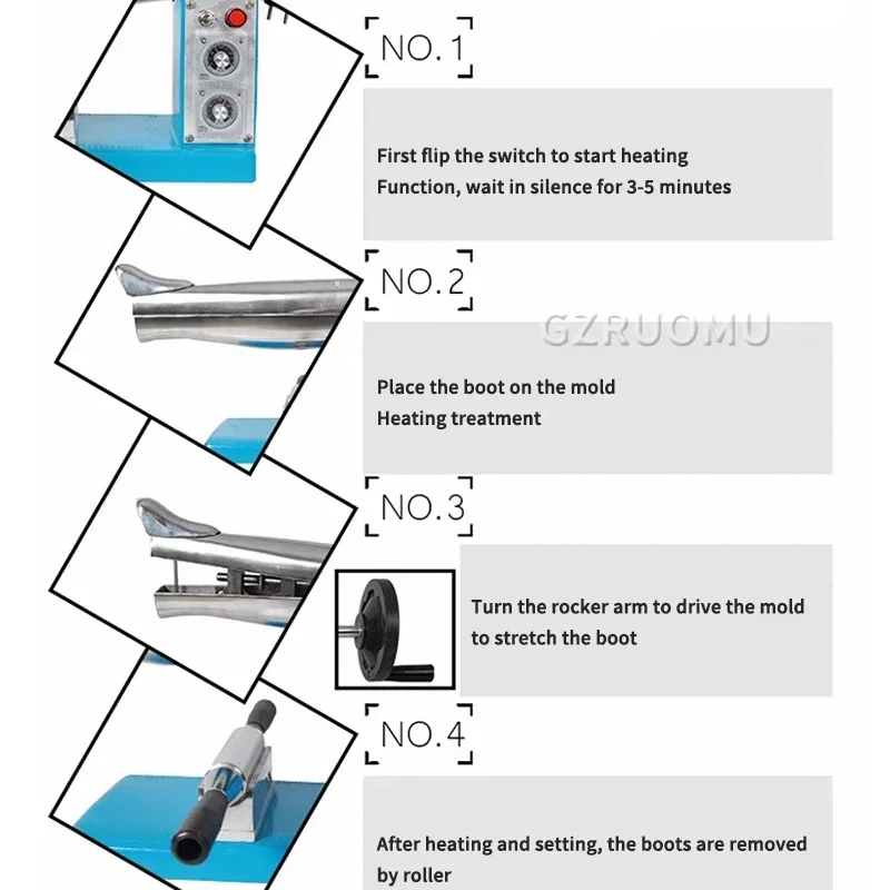 HL-B Boot Shaping & Stretching Machine - Shoe Wrinkle Remover with Temperature Control System