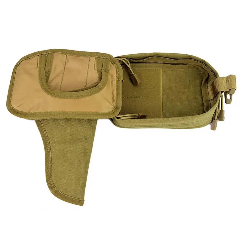 

Sport Waist Bag with Adjustable Strap Drop-Down Holster Fanny Pack Multiple Compartments Essentials Organizer Pouch