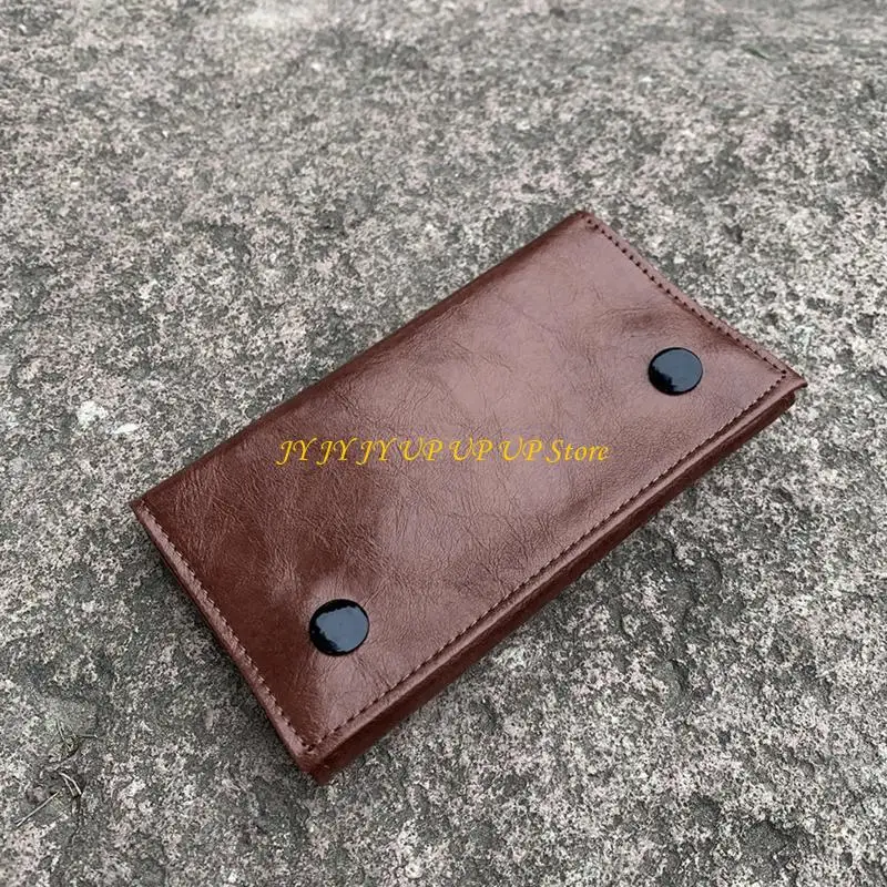 Portable Artificial Leather for Case Rolling Pipe Storage Bag with Zipper Buckle Cigarette Herb Smoking Paper Holder