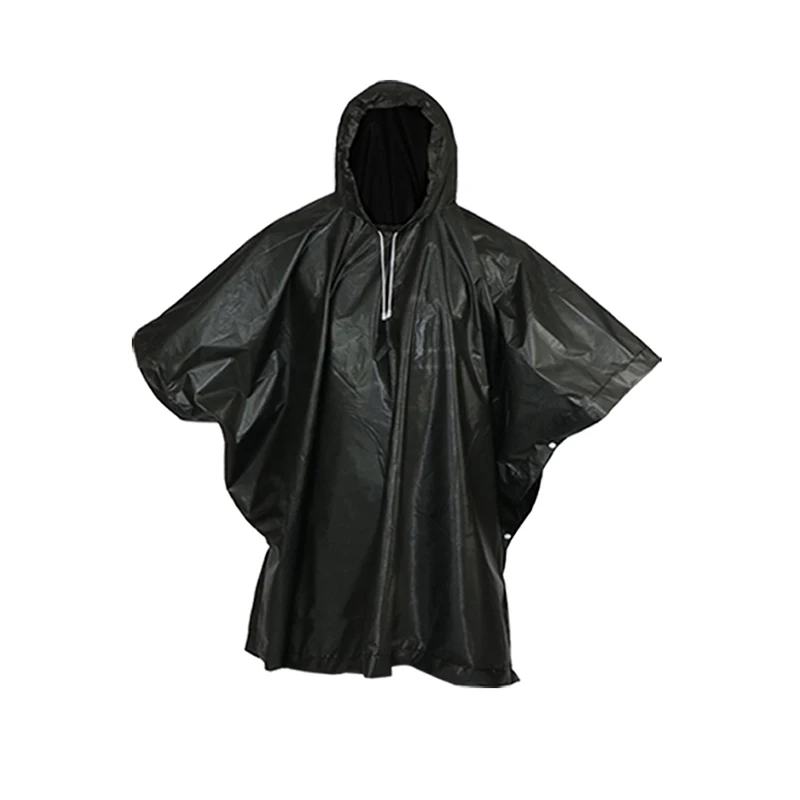 Outdoor Raincoat Hooded Sleeve Waterproof Rain Poncho Motorcycle Rain Cover Camping Hiking Travel Rainwear