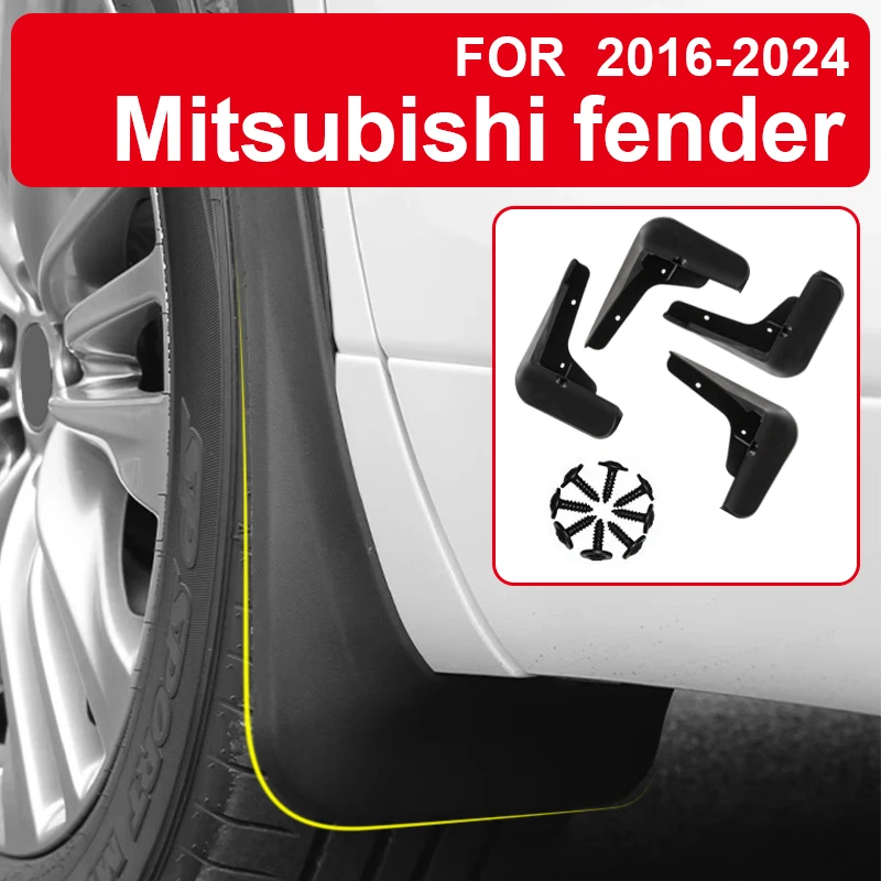 Mudflaps Splash Guards Mudguards Front Rear Fender Protector for 2015-2024 Mitsubishi ASX 0utlander Airtrek ABS