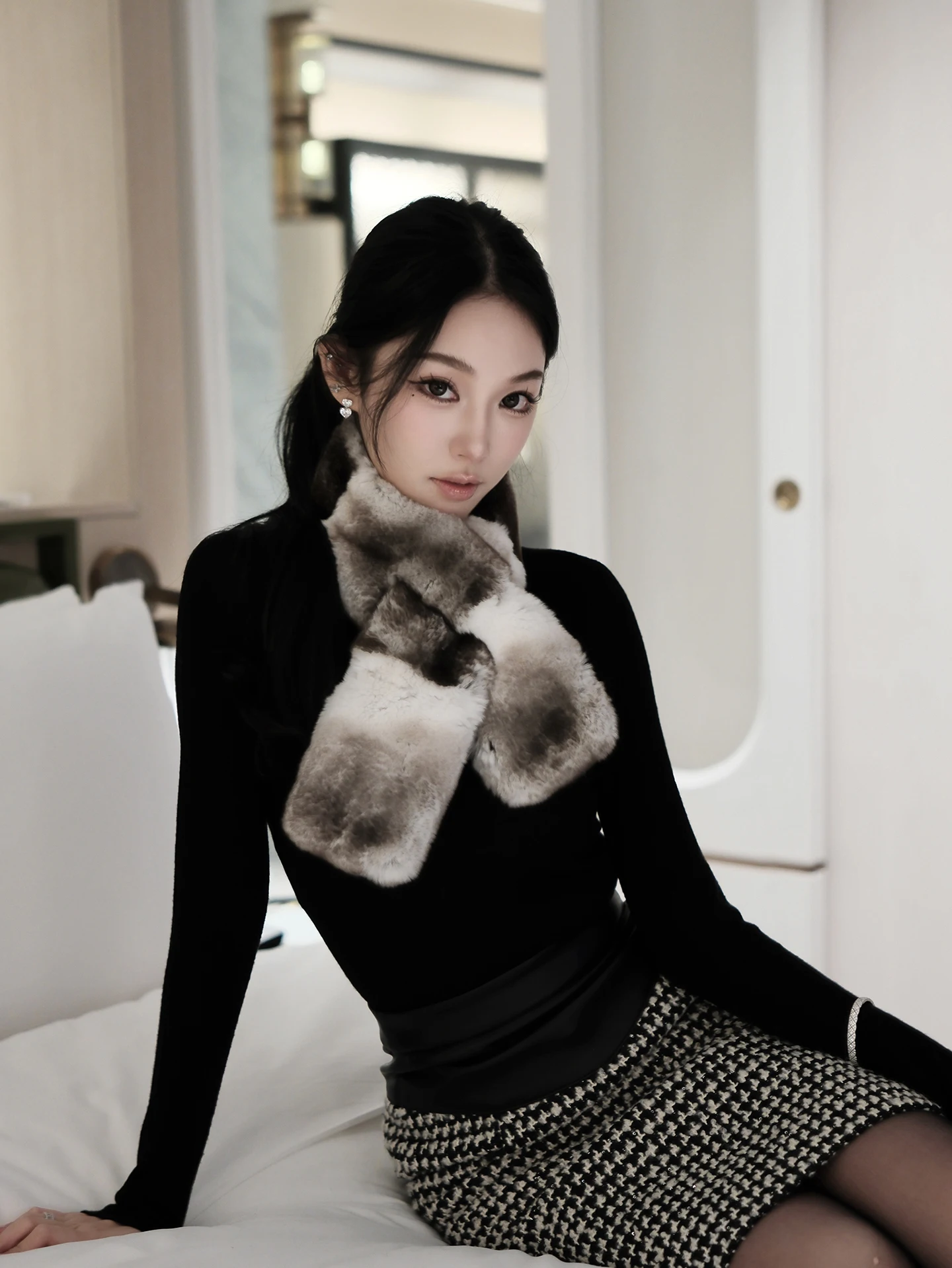 

Женский приталенный шерстяной свитер Boamarket с высоким воротником и длинными рукавами, 100% шерсть, зимний, новый, модный, повседневный, вязаный топ