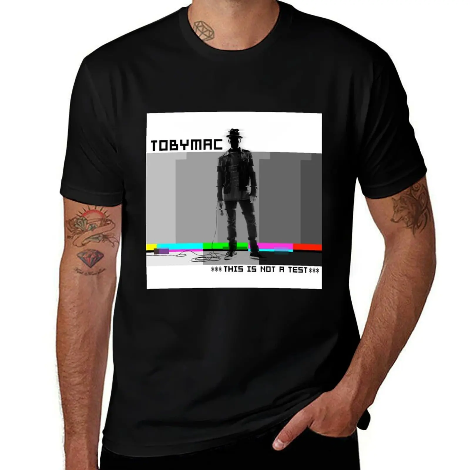 

TobyMac this is not a test T-Shirt black cotton t-shirt plain for man package funny t shirts cotton