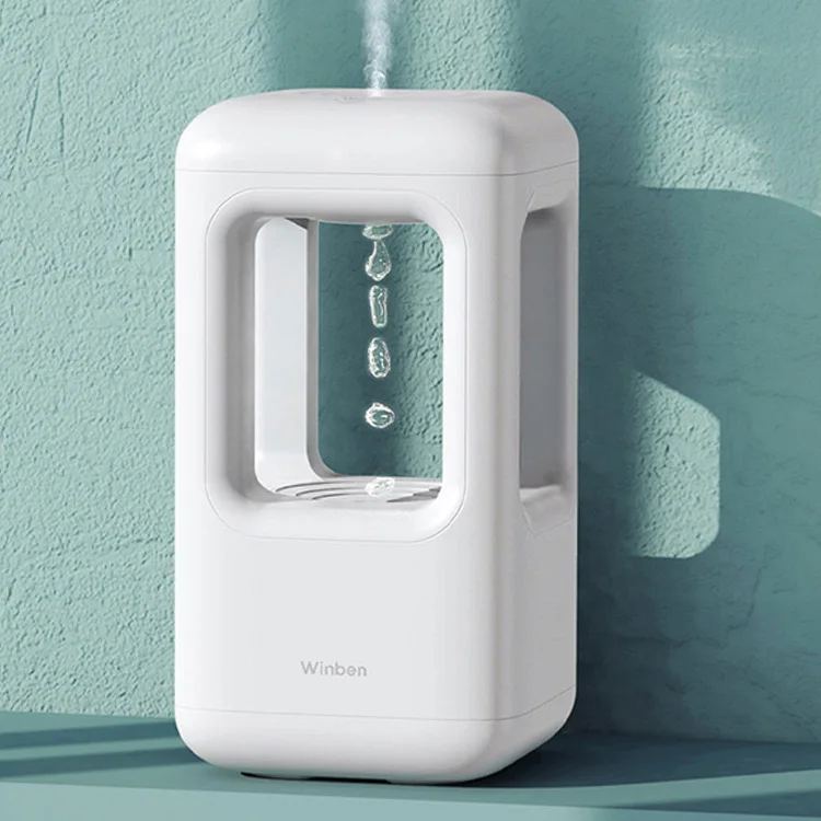 Innovative Ultrasonic Smart Air Humidifier Anti-Gravity Cool Mist Nebulizer with LED Light USB Installation for Hotels