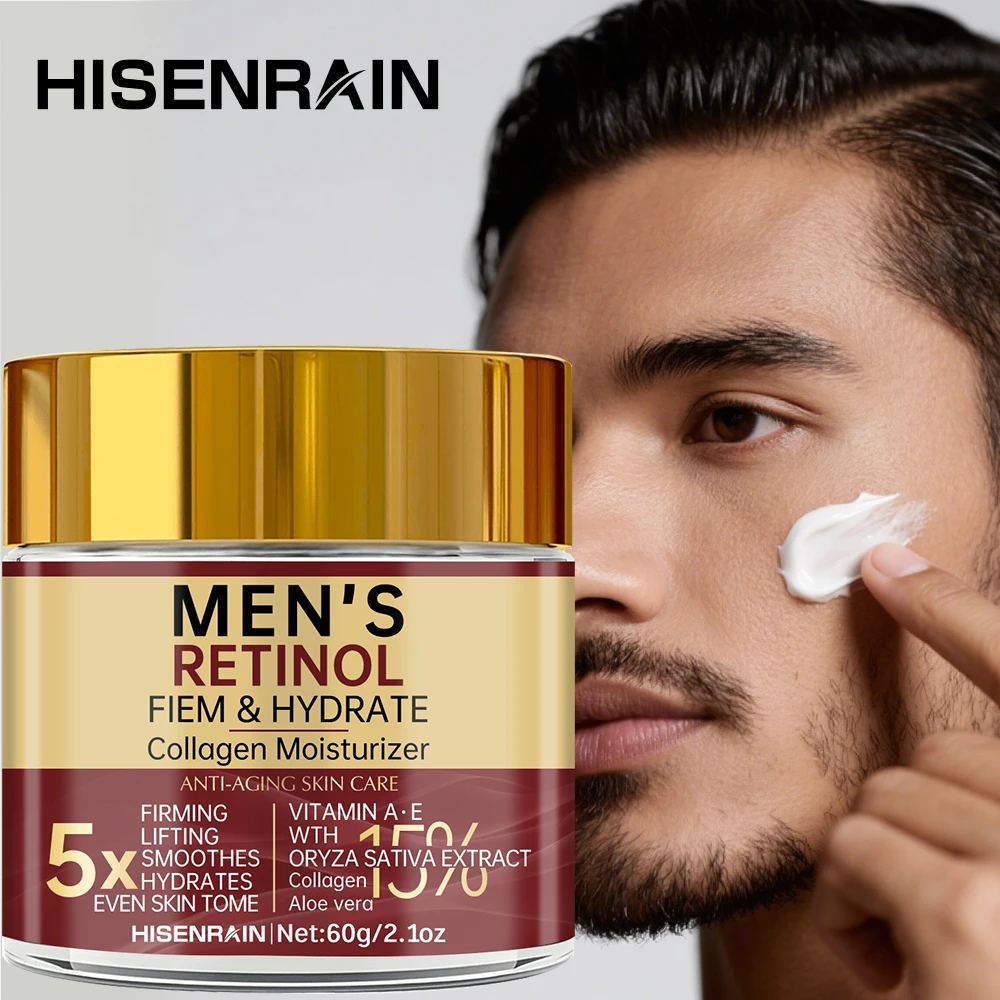 HISENRAIN Men's Retinol Cream Oil-Control Anti-Oxidant Tightening & Lifting Even Skin Tone Suitable for All Skin Types