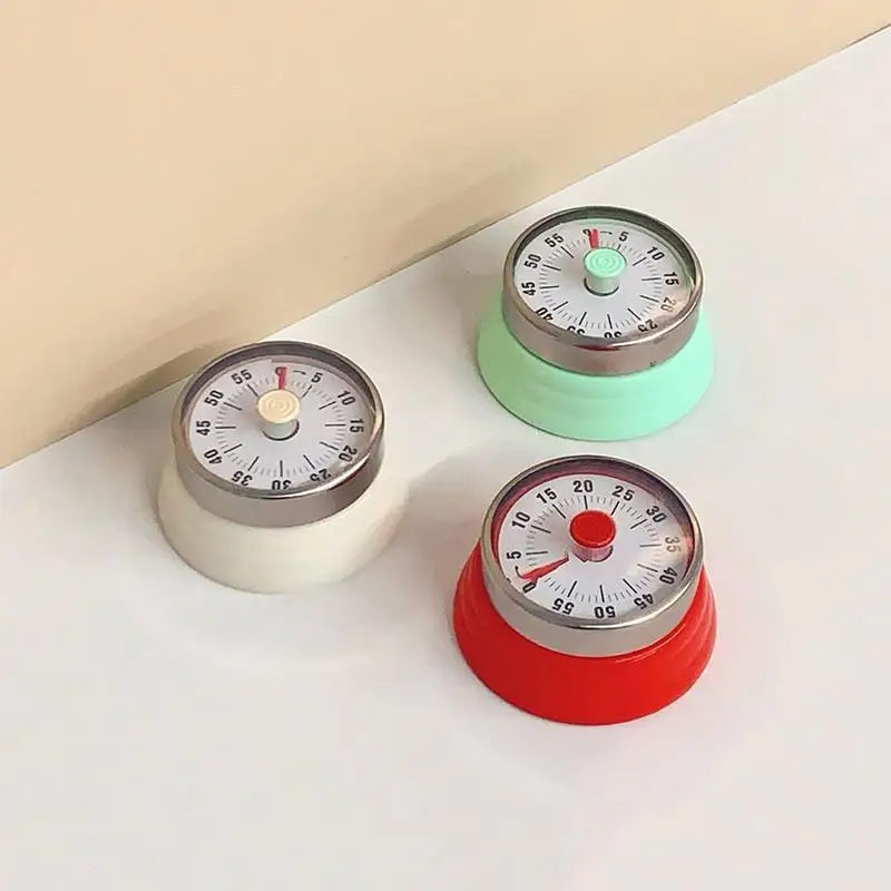 Mechanical Kitchen Timer Visible Countdown Magnetic Alarm for Home Baking Cooking Study Time Management