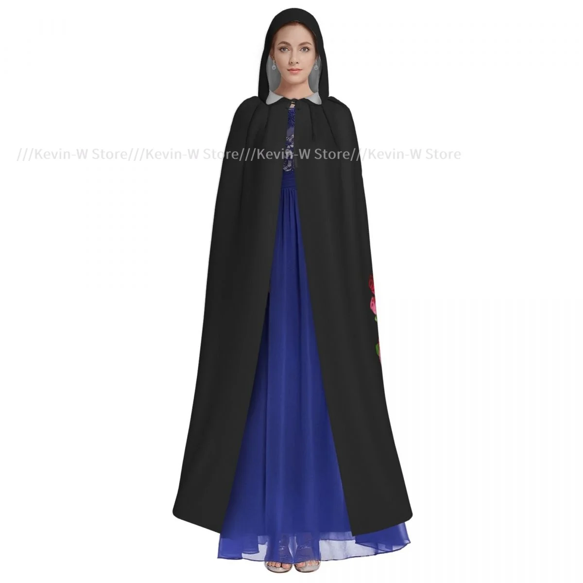 Adult Cloak Cape Hooded Our Lady Of Guadalupe Virgin Mary Print Medieval Costume Witch Wicca Vampire Elf Purim Carnival Party