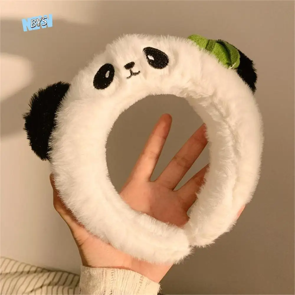 

2pcs Hair Accessories Doll Orangutan Hair Hoop Face Washing Korean Style Cartoon Plush Headband Furry Cute Panda Hair Band Women