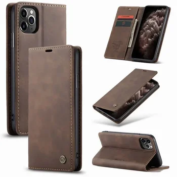 Deri kılıf iphone 13 12 11 Pro Max manyetik kapak lüks silikon mat tampon cüzdan telefon kapak iphone 13 Mini Coque