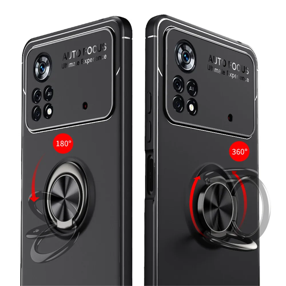 For Poco X4 Pro 5G Case For Poco X4 Pro M4 Pro Good Touch Feeling Finger Ring Cover For Poco X4 M3 M4 Pro 4G F3 F2 F1 X3 NFC GT