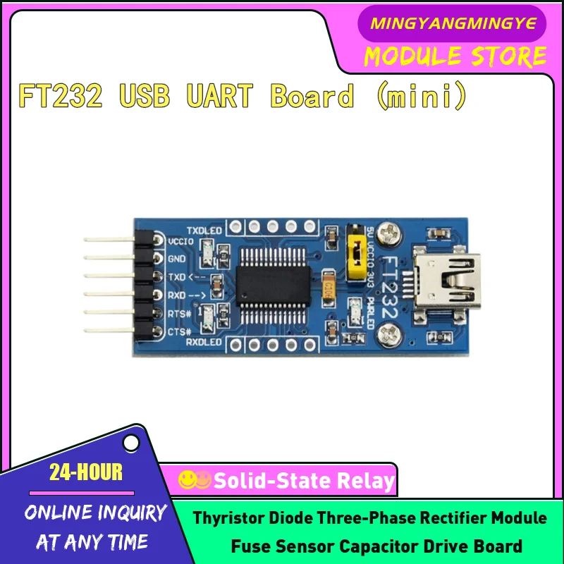 USB mini interface to UART serial port module USB to TTL converter FT232RNL chip IN STOCK NEW