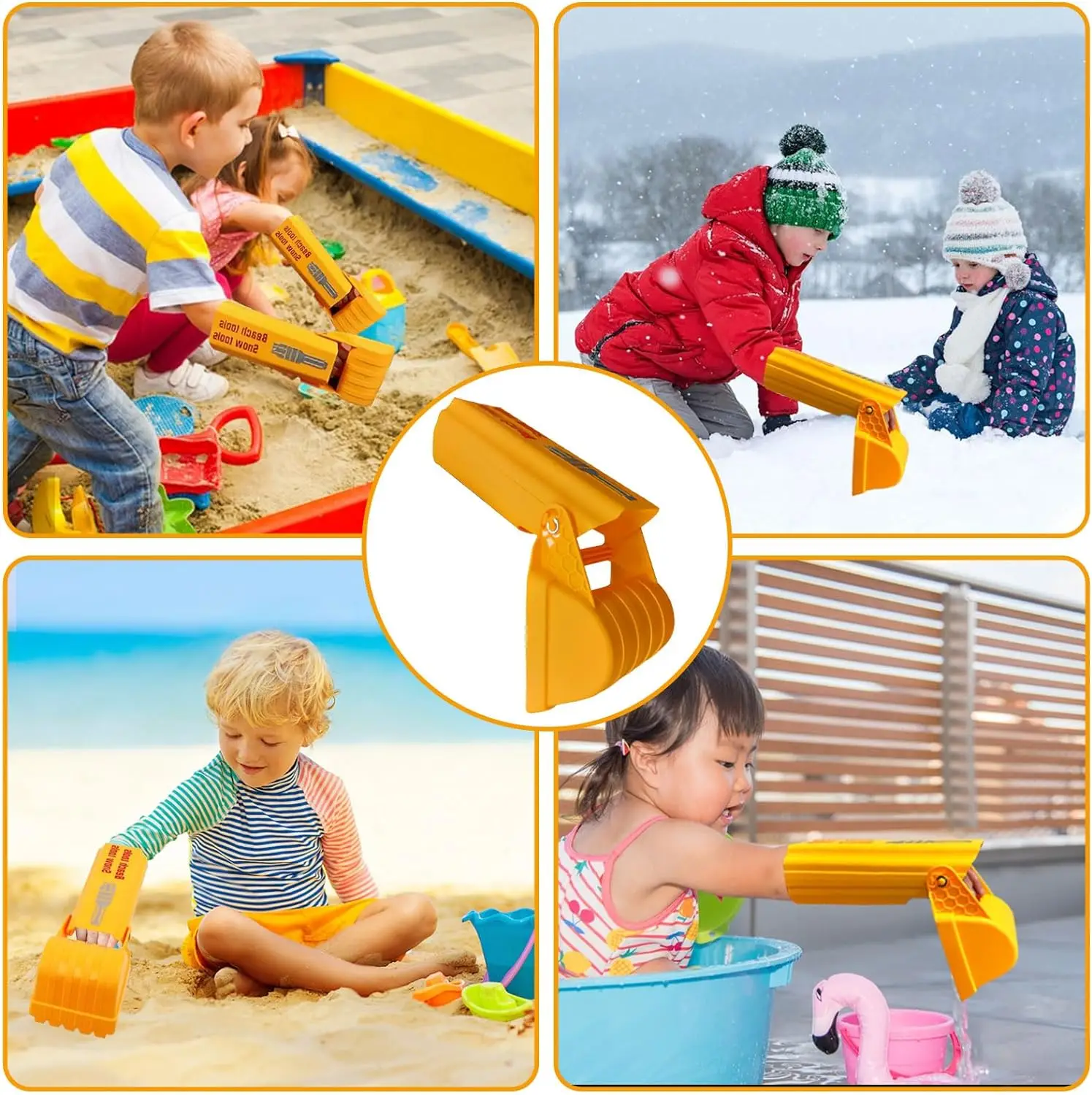 Kinder Strand Graafarm Speelgoed Grote Sneeuw Scheppen Zand Graafgereedschap Strand Buiten Zand Spelen Water Graven Handschoen Handgereedschap