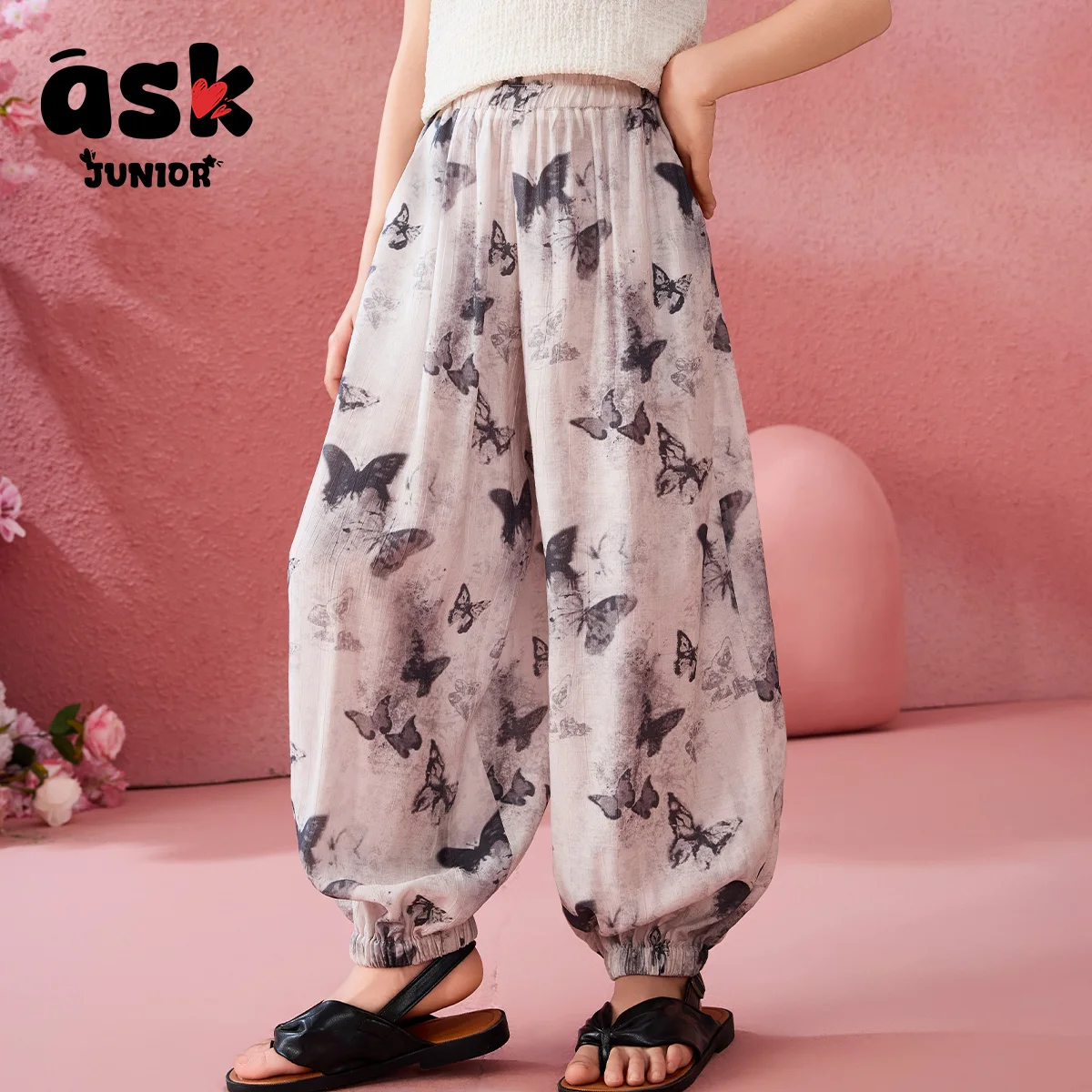 سراويل صيفية خفيفة ورقيقة للأطفال في منتصف وكبار السن، سراويل للفتيات المراهقات #1