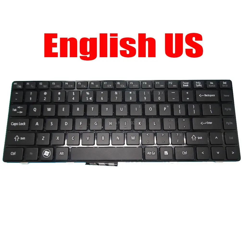 

US Laptop Keyboard For Quanta JW3 JW3H JW6 JW6H DOK-V6369L01 English Black With Frame New