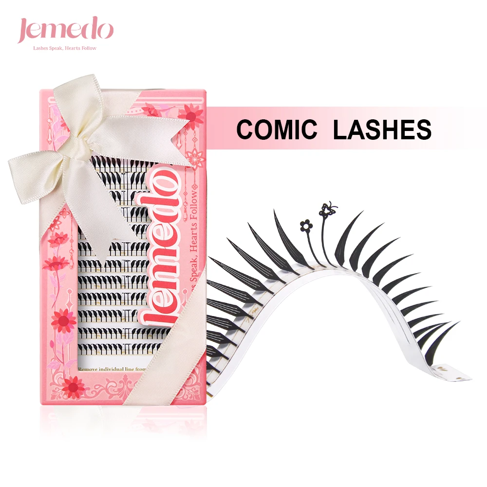 JEMEDO Fox Style Lashes Flying Spire Anime Effect Eyelash Extensions Feather-Light Soft Eyelashes Cosplay Comic Spire Fox Style