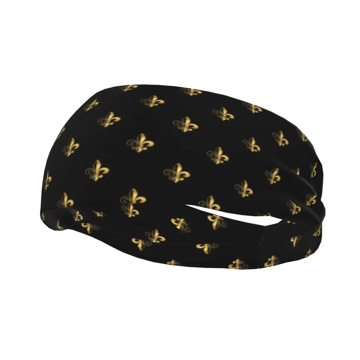 

Headband Golden Fleur De Lis Pattern Headwrap Hairband for Tennis Gym Fitness Headwear Hair Accessories