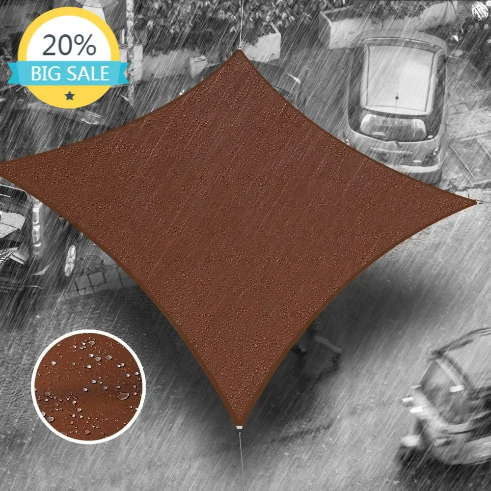 

Бестселлер: Коричневый водонепроницаемый солнцезащитный тент-парус 10' x 20' для изготовления навесов и маркиз, UPF50+, блокировка УФ-излучения 98%, водоотталкивающий.