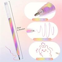 6pcs Glitter Gel Highlighter Pens Set - 1.2mm Vibrant Colors, Smooth Writing, Perfect for Journals, DIY Crafts, Greeting Cards, 3