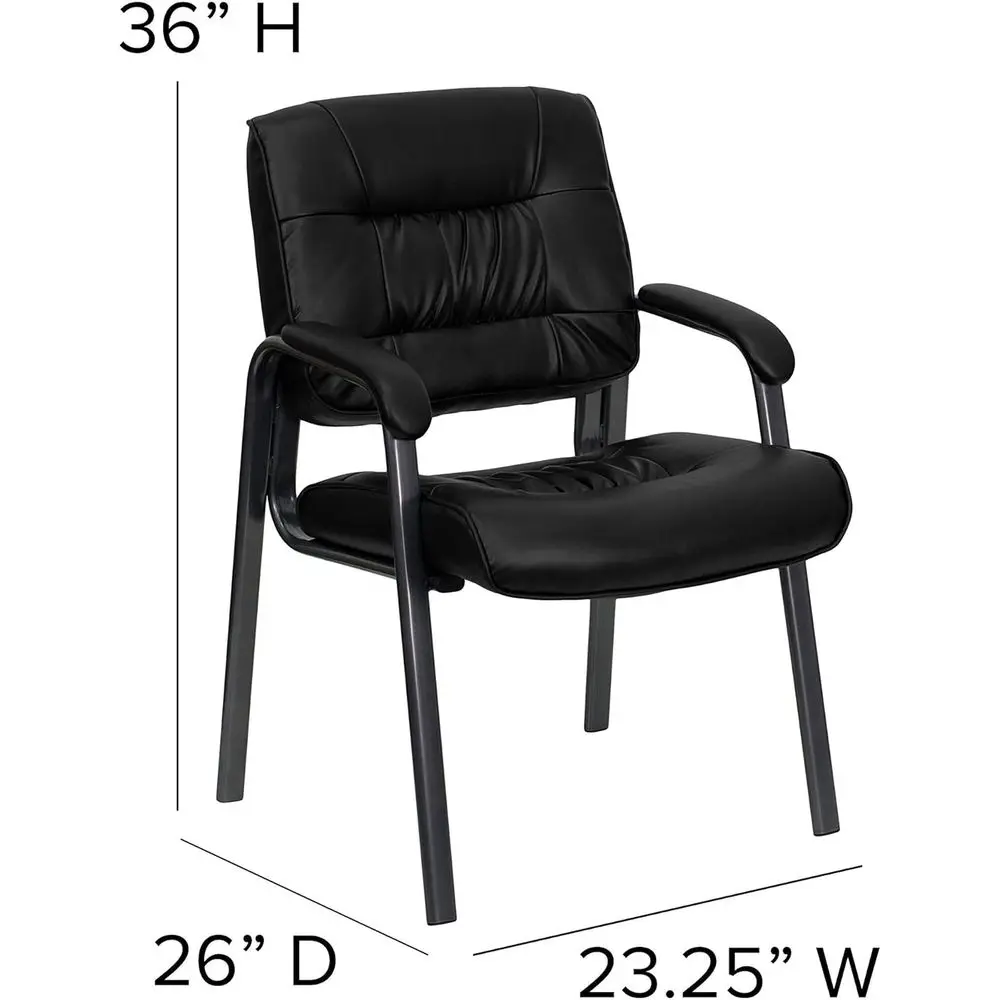 Silla ejecutiva con reposabrazos acolchados, adecuada para sala de estar u oficina, color negro
