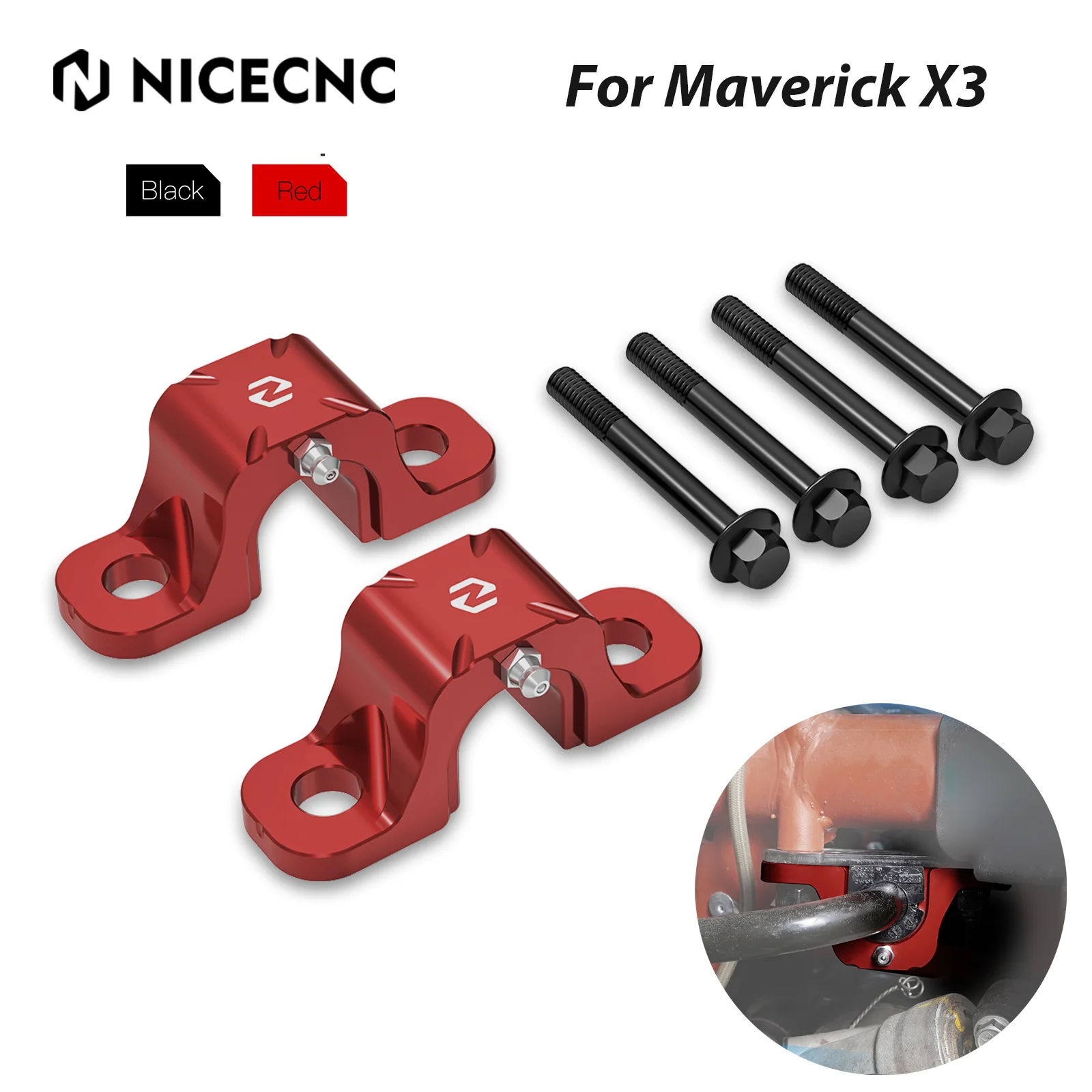 

For Can-Am Maverick X3 UTV Front Sway Bar Brackets For CAN AM Maverick X3 Turbo DPS Max UTV 4x4 Accessories Billet Aluminum