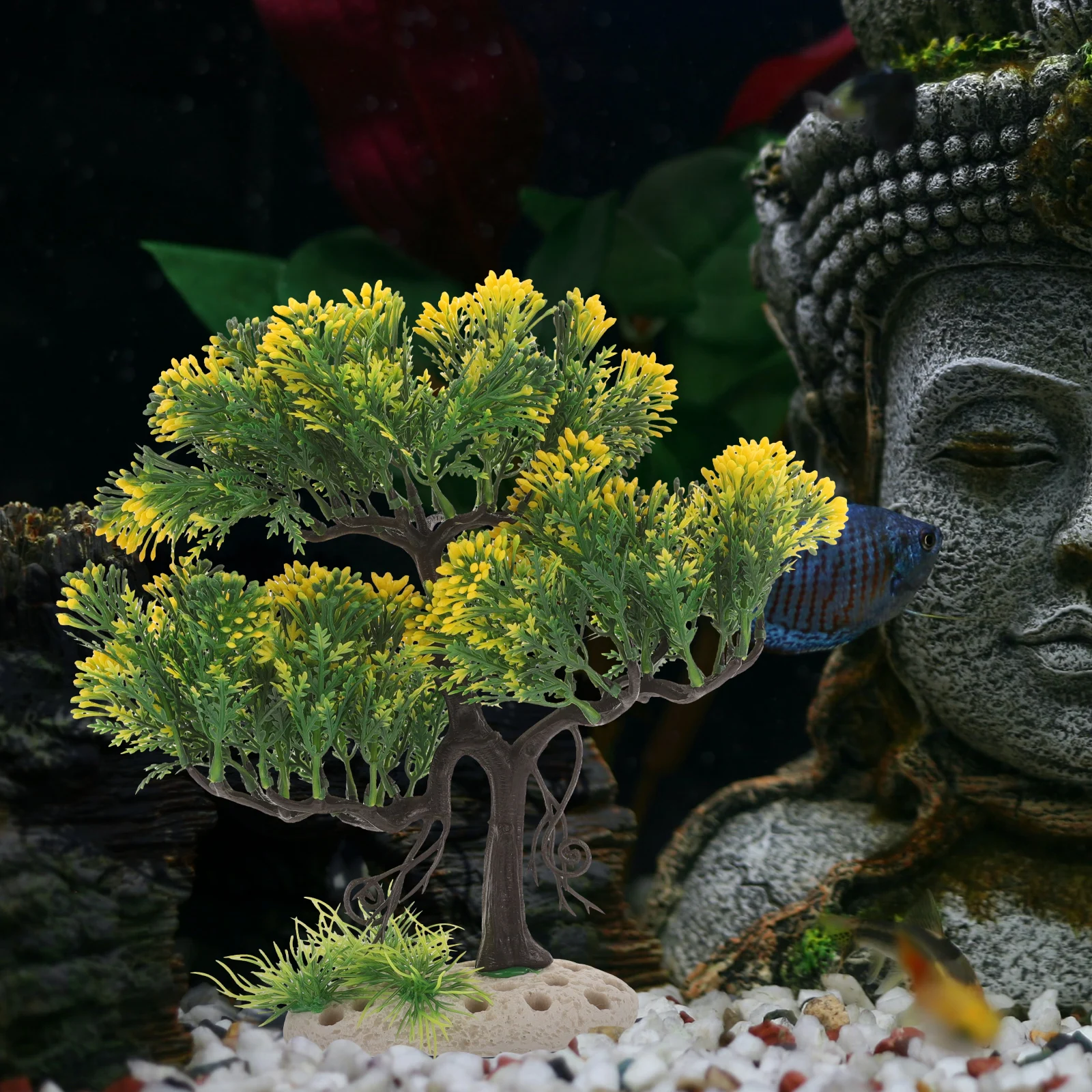 

Artificial Plant Decoration Aquarium Simulation Plants Fish Tank Tree Bonsai for Scenery Water Plastic