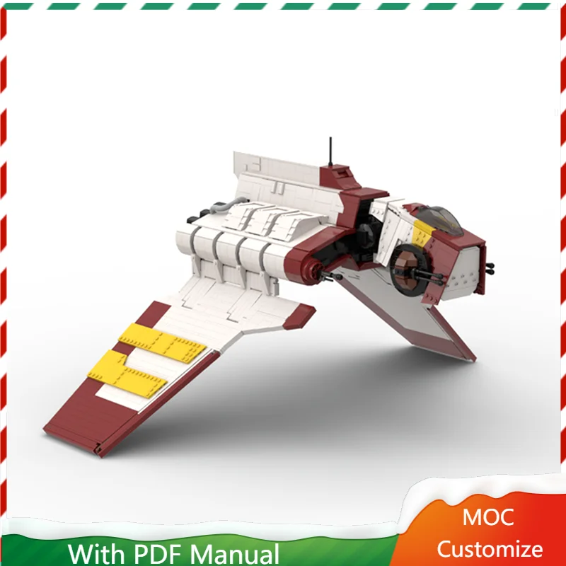 

3499 шт. Moc Star Battle NU-класс, модель атаки-челнока, строительные блоки, кирпичи, сделай сам, креативная сборка, развивающие игрушки, подарки для детей