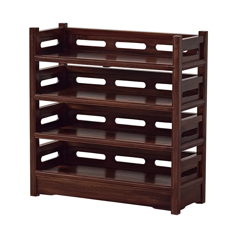 LMM solid wood shoe rack home door indoor new Chinese shoe cabinet log home storage cabinet