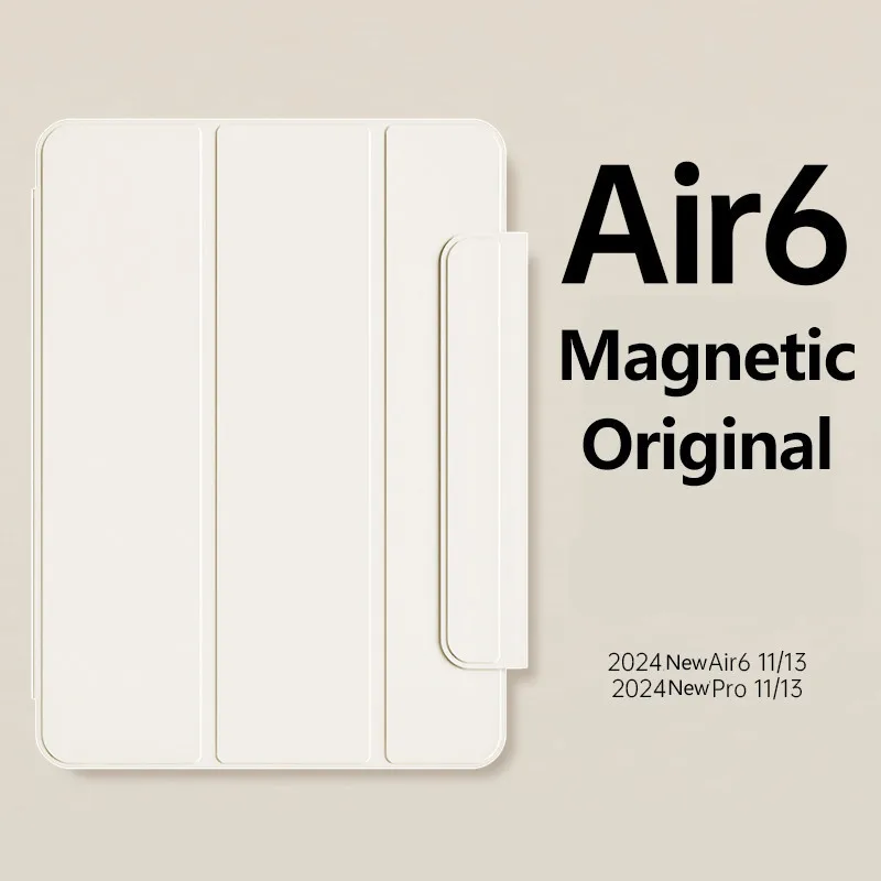 

Leather Case For iPad Air 11 6th 2024 Pro 11 5th Pro13 7th Air 13 10th 10.9 Air 5 4 Pro12.9 Mini 6 Magnetic Detachable Cover
