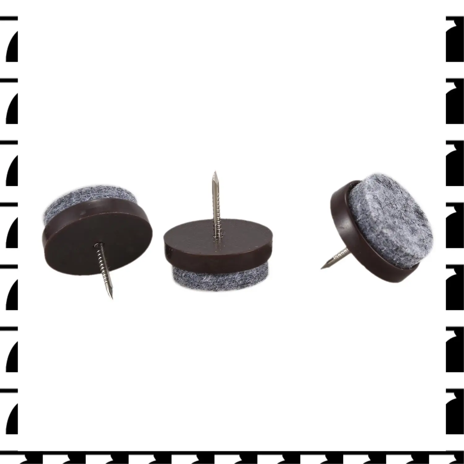 

A44U 50Pcs Chair Leg Floor Felt Pad Skid Glide DIY Nail Protectors 22Mm