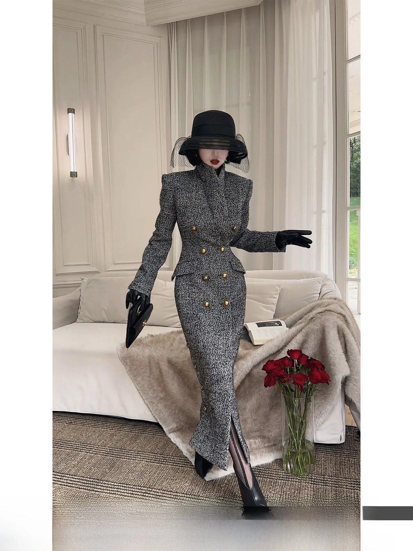 

Шерстяное пальто LYXJ Vancouver: Элегантное женское зимнее пальто с поясом, длинное, стильное, для офиса и повседневной носки